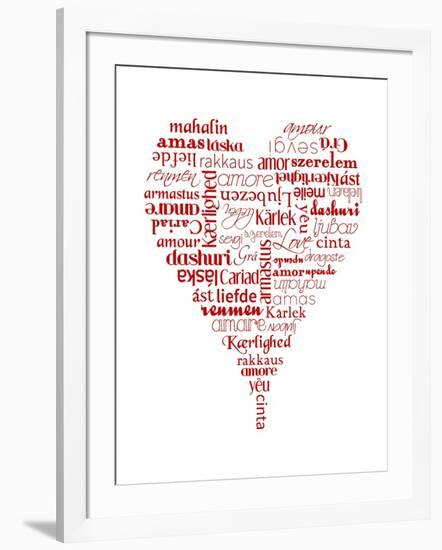 Translation of Love (white)-Tenisha Proctor-Framed Art Print