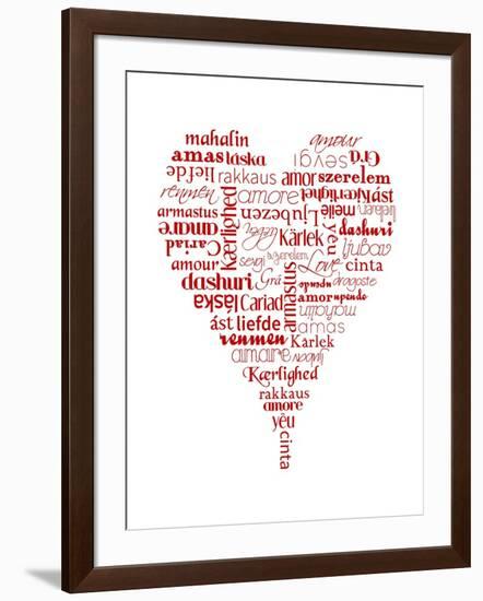 Translation of Love (white)-Tenisha Proctor-Framed Art Print