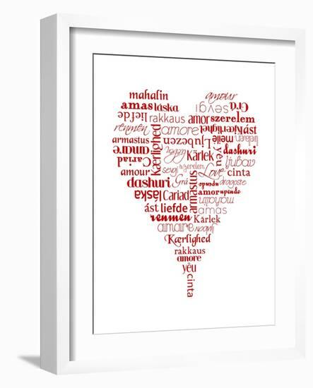 Translation of Love (white)-Tenisha Proctor-Framed Art Print