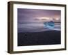 Translucent Blue Iceberg Washed Ashore on Breidamerkursandur Black Sands-Patrick Dieudonne-Framed Photographic Print