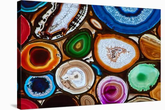 Translucent Mosaic Made with Slices of Agate Stone-Natali Glado-Stretched Canvas