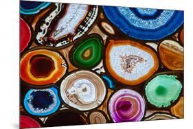 Translucent Mosaic Made with Slices of Agate Stone-Natali Glado-Mounted Photographic Print