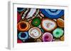 Translucent Mosaic Made with Slices of Agate Stone-Natali Glado-Framed Photographic Print