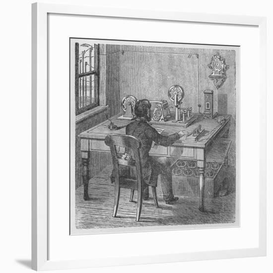 Transmitting a message, 1894-Unknown-Framed Giclee Print