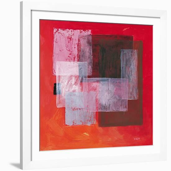 Transparence on Red-Valerie Roy-Framed Art Print