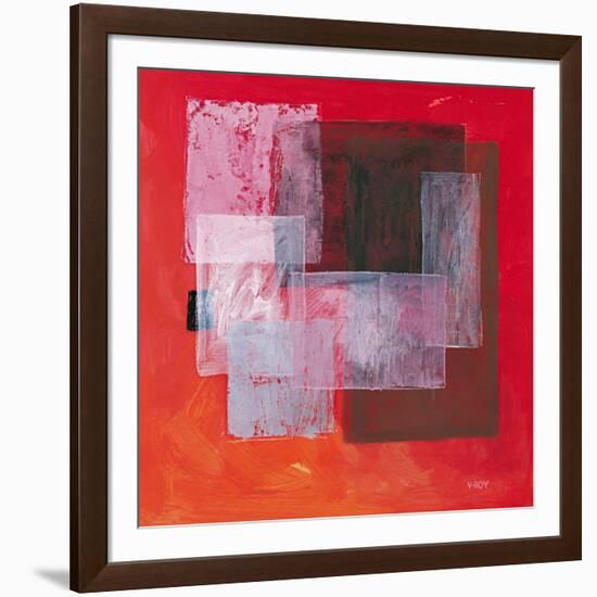 Transparence on Red-Valerie Roy-Framed Art Print