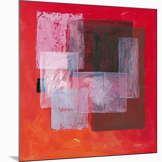 Transparence on Red-Valerie Roy-Mounted Art Print