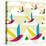 Transparent Multicolored Birds Pattern-cienpies-Stretched Canvas