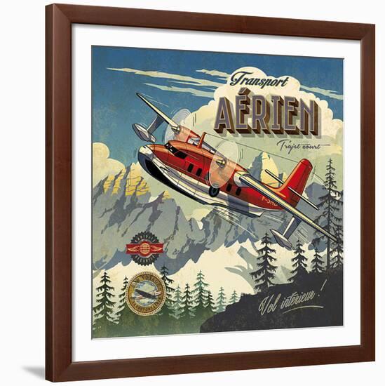 Transport aérien-Bruno Pozzo-Framed Art Print