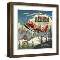 Transport aérien-Bruno Pozzo-Framed Art Print