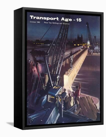 Transport Age' magazine cover, 1960-Laurence Fish-Framed Stretched Canvas