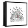 Transport City-Carla Martell-Framed Stretched Canvas