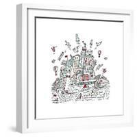 Transport City-Carla Martell-Framed Giclee Print