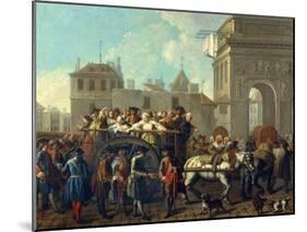 Transport of Prostitutes by Wagon to Salpetriere-Etienne Jeaurat-Mounted Giclee Print