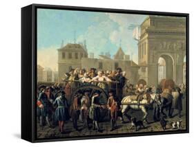 Transport of Prostitutes to the Salpetriere, C1760-1770-Etienne Jeaurat-Framed Stretched Canvas