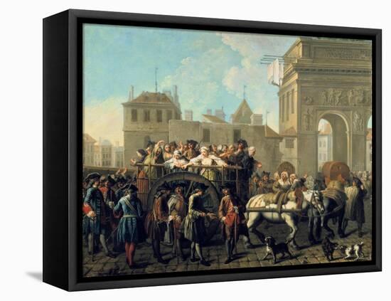 Transport of Prostitutes to the Salpetriere, C1760-1770-Etienne Jeaurat-Framed Stretched Canvas