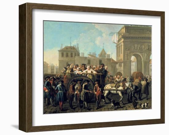 Transport of Prostitutes to the Salpetriere, C1760-1770-Etienne Jeaurat-Framed Giclee Print