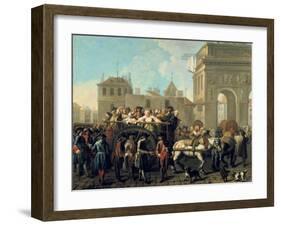 Transport of Prostitutes to the Salpetriere, C1760-1770-Etienne Jeaurat-Framed Giclee Print