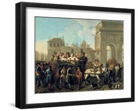 Transport of Prostitutes to the Salpetriere, C1760-1770-Etienne Jeaurat-Framed Giclee Print