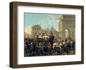 Transport of Prostitutes to the Salpetriere, C1760-1770-Etienne Jeaurat-Framed Giclee Print