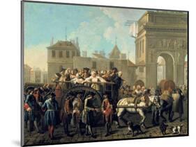 Transport of Prostitutes to the Salpetriere, C1760-1770-Etienne Jeaurat-Mounted Giclee Print