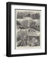 Transport of Trees in the Forests of the Himalayas-null-Framed Premium Giclee Print