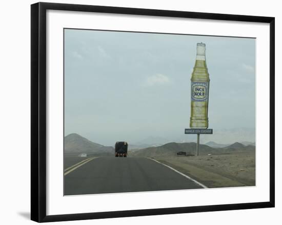 Transport Truck on the Pan American Highway in Northern Peru, South America-Aaron McCoy-Framed Photographic Print