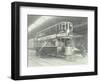 Transport Workers Washing a Tram at the Holloway Car Shed, London, 1932-null-Framed Photographic Print