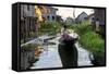 Transportation by Boat. Inle Lake. Myanmar-Tom Norring-Framed Stretched Canvas