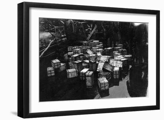 Transportation of £14,000,000 of Bullion on the British Battleship HMS Malaya, 1940-null-Framed Giclee Print