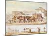 Transportation of Meat and the Yoke for Directing the Oxen, 1834-null-Mounted Giclee Print