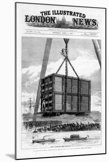 Transporting Jumbo the African Elephant to America, 1882-null-Mounted Giclee Print