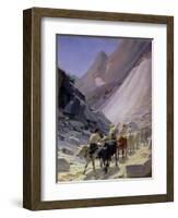 Transporting Marble at Carrara, 1868-Nikolai Nikolaevich Ge-Framed Giclee Print