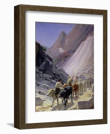 Transporting Marble at Carrara, 1868-Nikolai Nikolaevich Ge-Framed Giclee Print