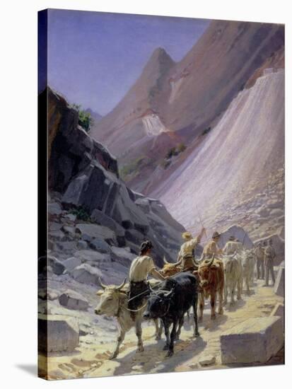 Transporting Marble at Carrara, 1868-Nikolai Nikolaevich Ge-Stretched Canvas