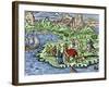 Transporting Merchandise on the Great Silk Road in the Middle Ages-null-Framed Giclee Print