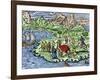 Transporting Merchandise on the Great Silk Road in the Middle Ages-null-Framed Giclee Print