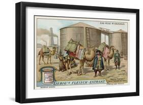 Transporting Naptha by Camel at Baku-null-Framed Giclee Print