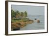 Transporting Rice Straw by Boat on the Hooghly River-Bruno Morandi-Framed Photographic Print