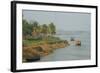 Transporting Rice Straw by Boat on the Hooghly River-Bruno Morandi-Framed Photographic Print