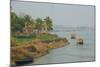 Transporting Rice Straw by Boat on the Hooghly River-Bruno Morandi-Mounted Photographic Print