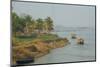 Transporting Rice Straw by Boat on the Hooghly River-Bruno Morandi-Mounted Photographic Print