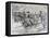 Transporting Sick and Wounded Russian Troops on Skis, Russo-Japanese War, 1904-null-Framed Stretched Canvas