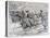 Transporting Sick and Wounded Russian Troops on Skis, Russo-Japanese War, 1904-null-Stretched Canvas