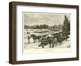 Transporting Timber-null-Framed Giclee Print