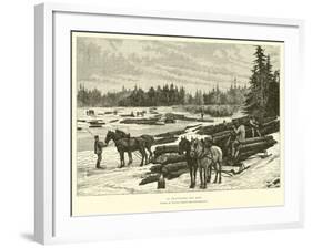 Transporting Timber-null-Framed Giclee Print
