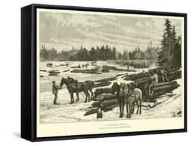 Transporting Timber-null-Framed Stretched Canvas