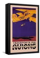 Transports Par Avions-N.r. Money-Framed Stretched Canvas