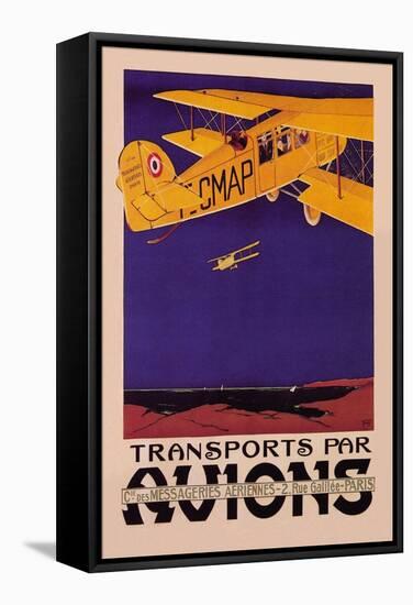 Transports Par Avions-N.r. Money-Framed Stretched Canvas