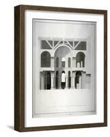 Transverse Section of St John's Chapel in the White Tower, Tower of London, 1815-James Basire II-Framed Giclee Print